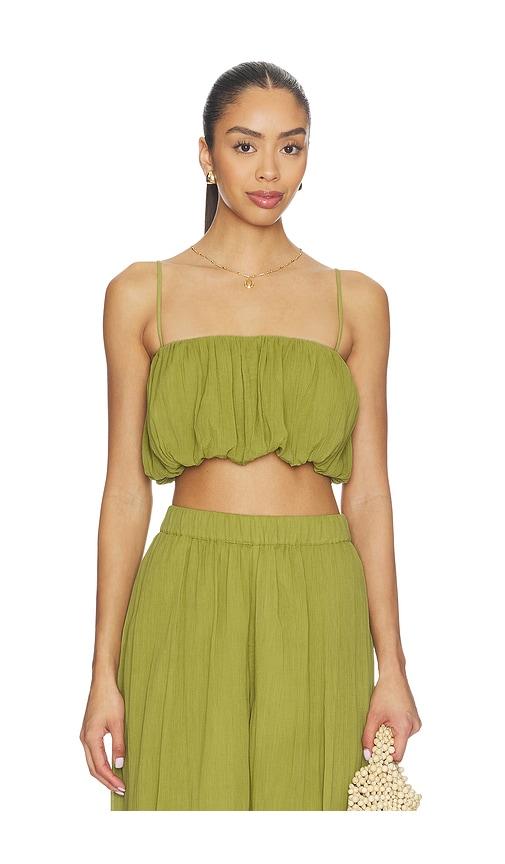 rococo sand balloon top in green.