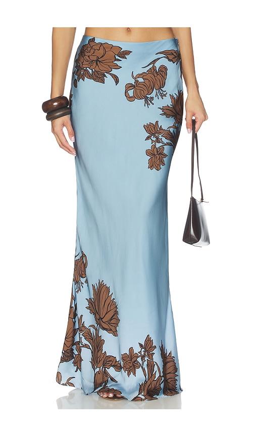 rococo sand maxi skirt in blue.