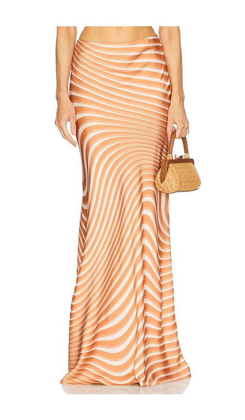 rococo sand maxi skirt in orange.