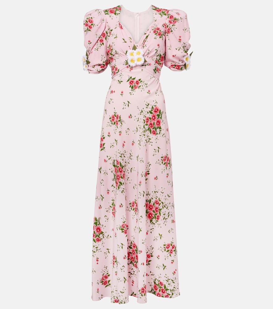 rodarte floral silk cocktail dress