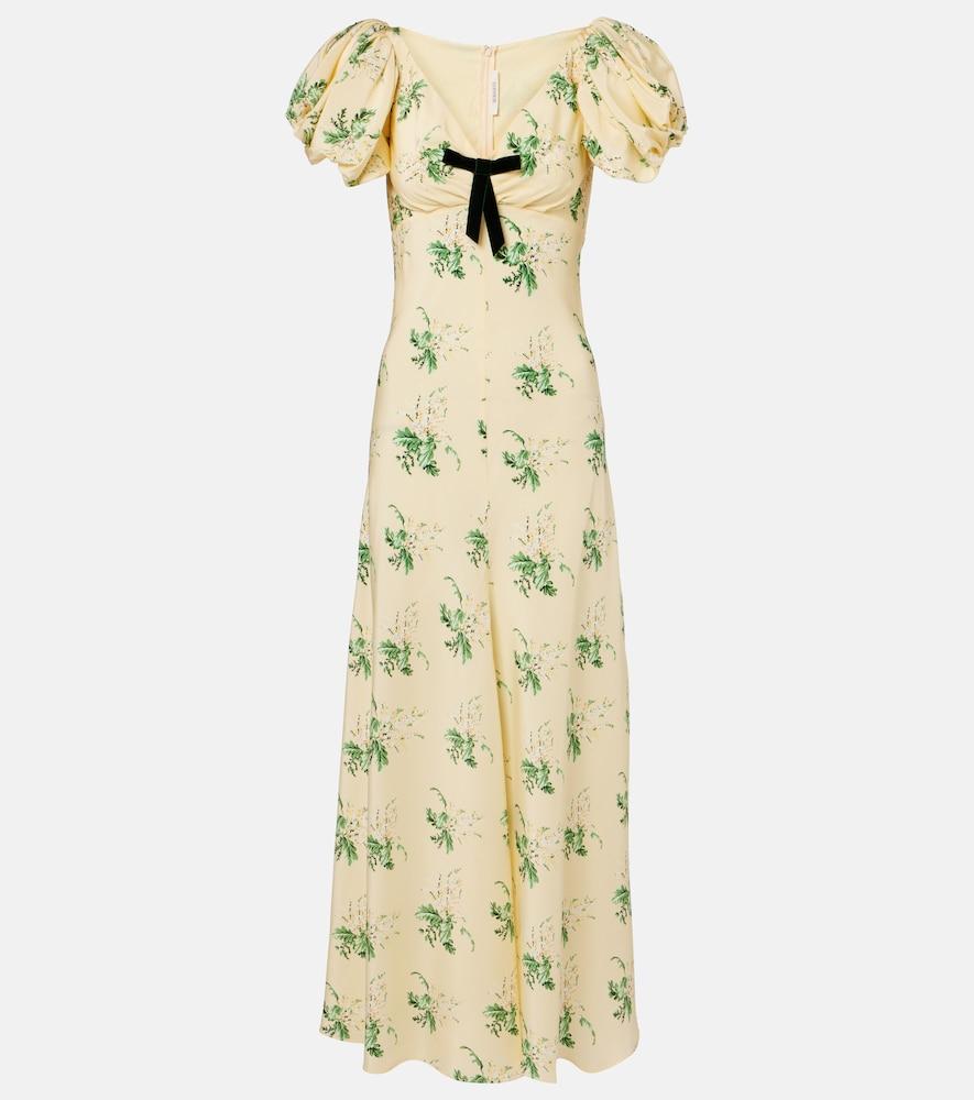 rodarte floral silk crêpe gown