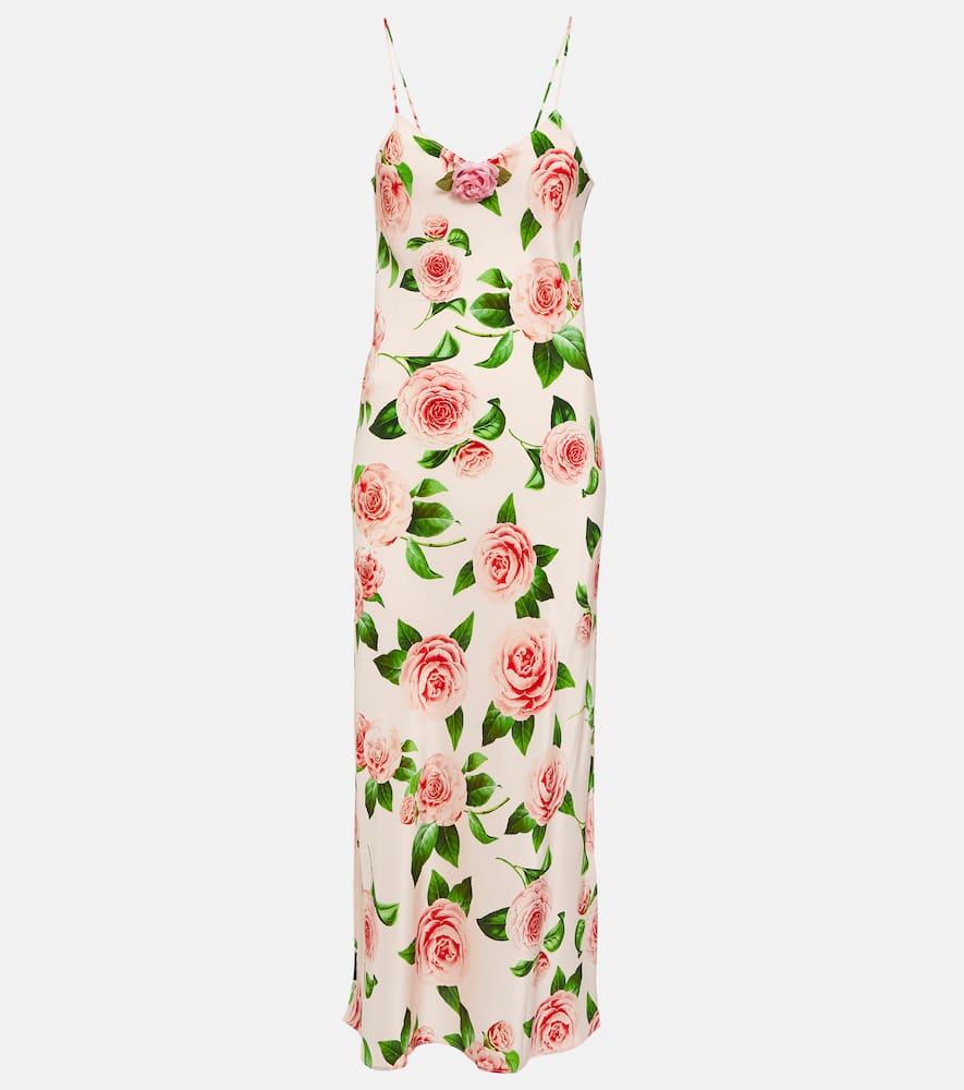 rodarte floral silk slip dress