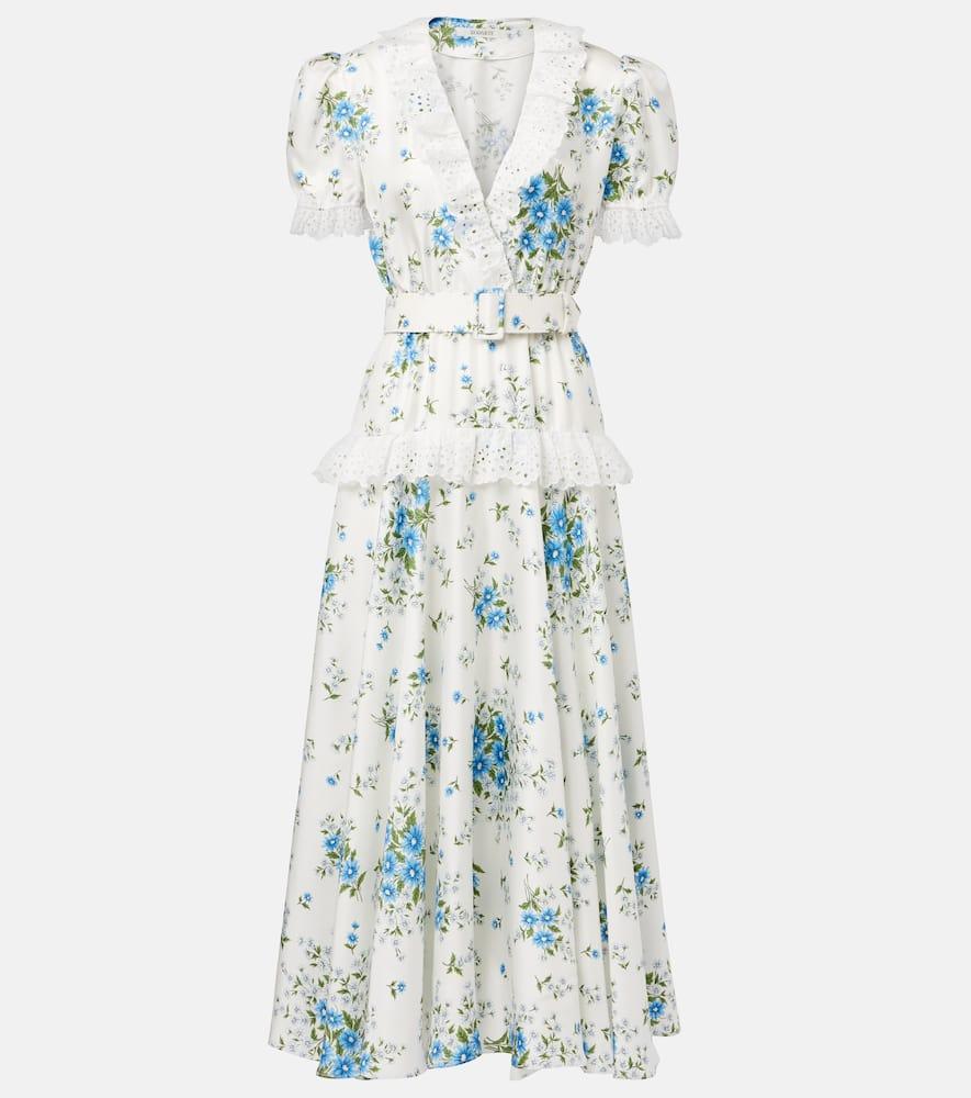 rodarte satin and broderie anglaise maxi dress