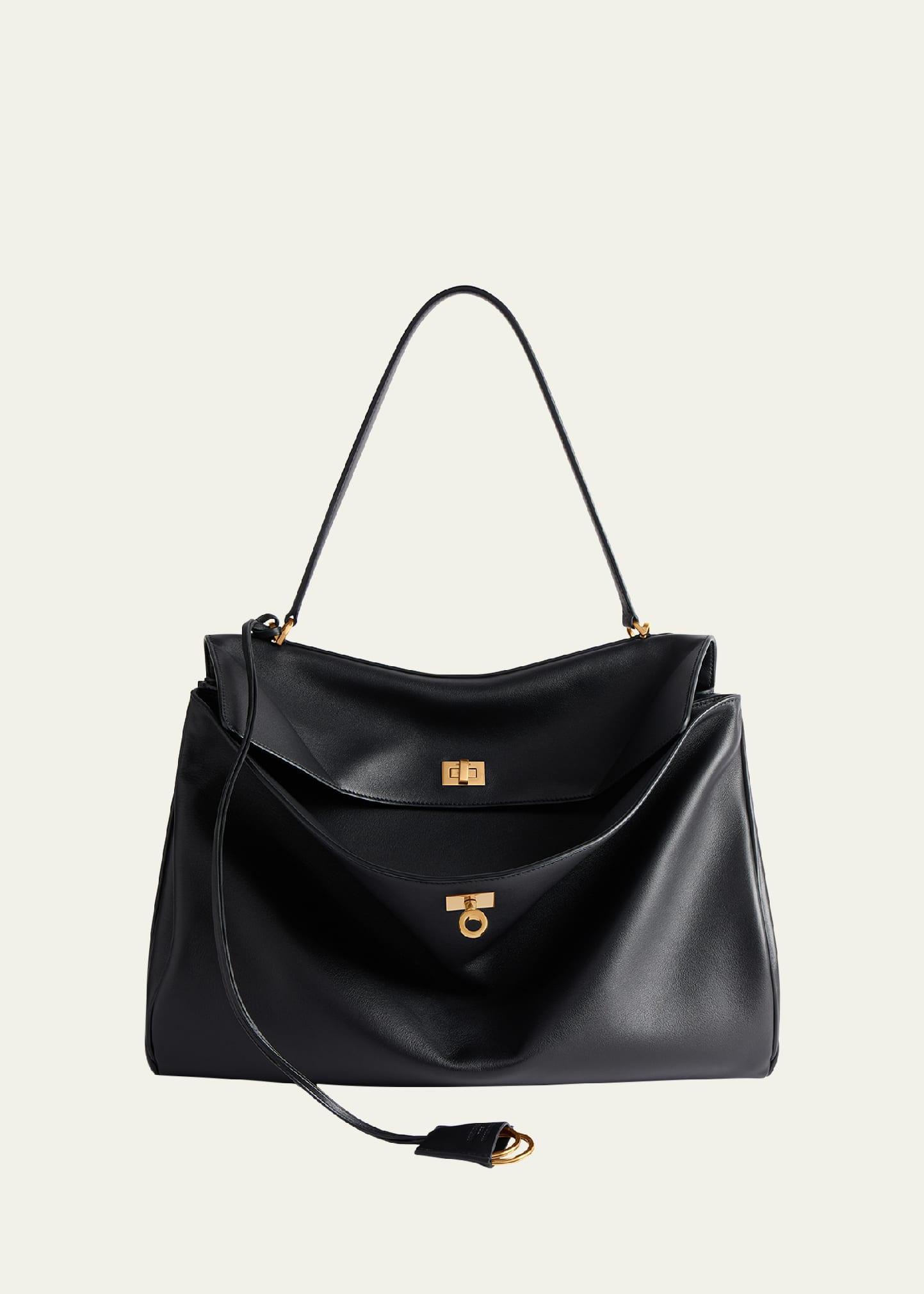 rodeo large leather top-handle bag