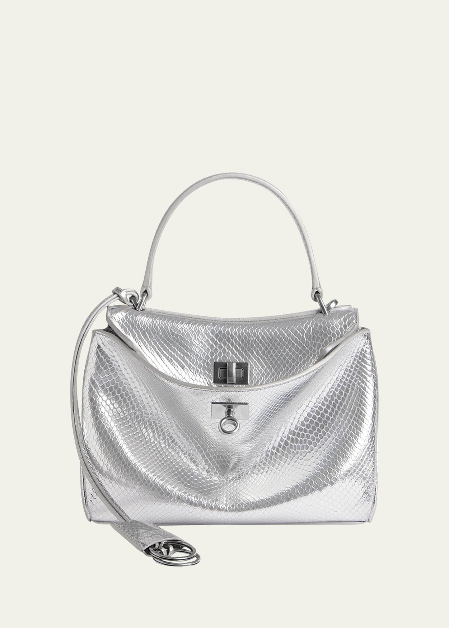 rodeo mini python-embossed leather crossbody bag