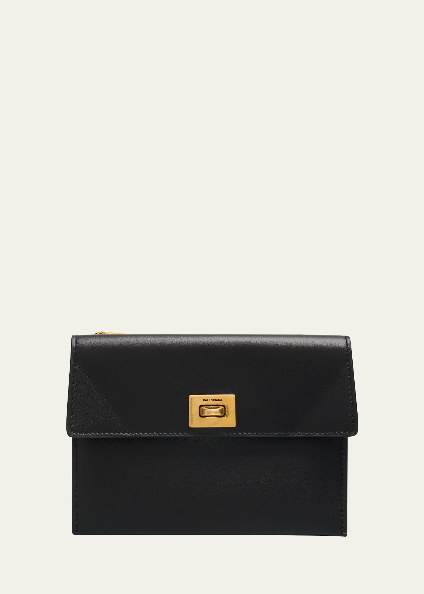 rodeo smooth leather clutch bag