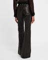 roe leather wide-leg pants