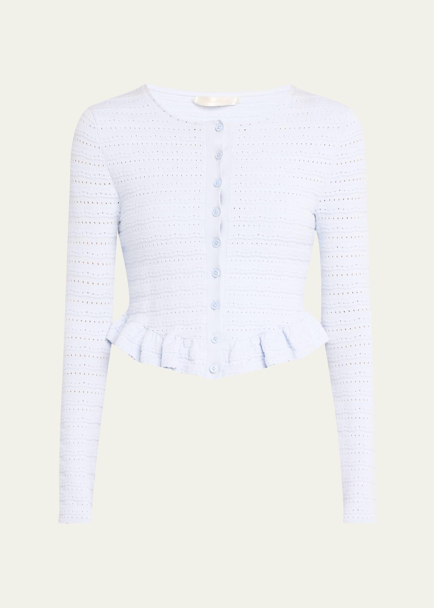 rogan ruffle-hem cardigan