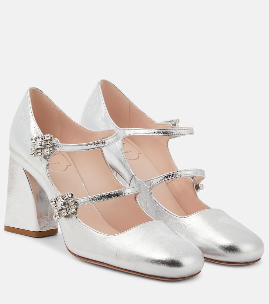 roger vivier babies mini très vivier leather pumps