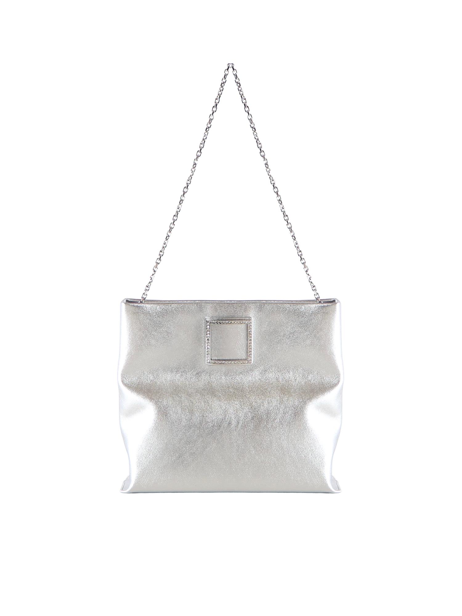 roger vivier bags silver calfskin - women