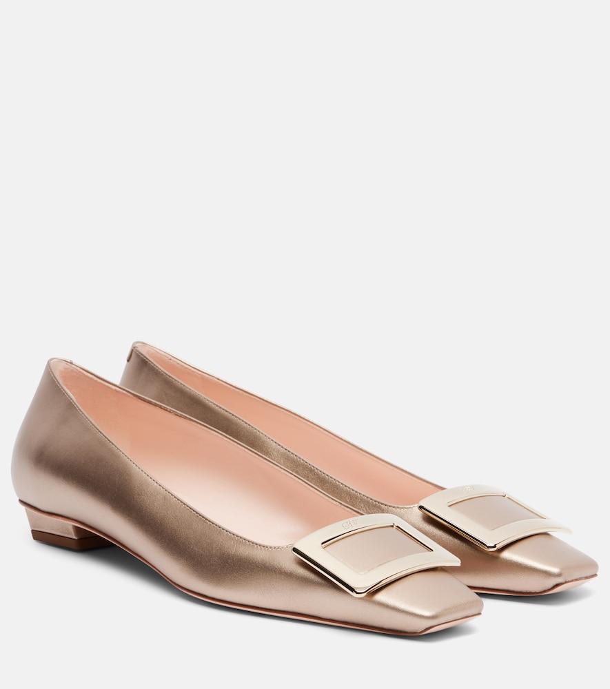 roger vivier belle vivier 25 leather ballet flats