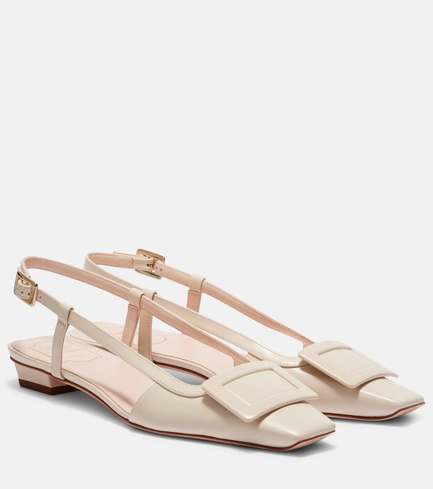 roger vivier belle vivier 25 leather ballet flats