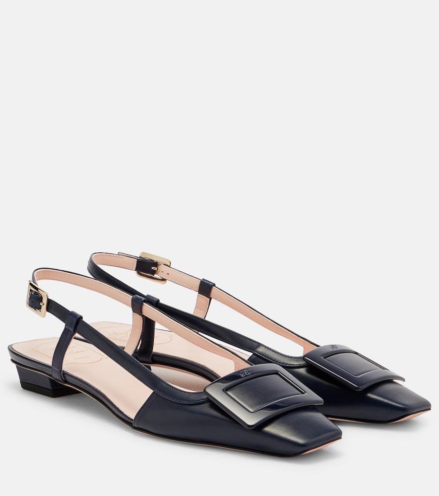 roger vivier belle vivier 25 leather slingback flats