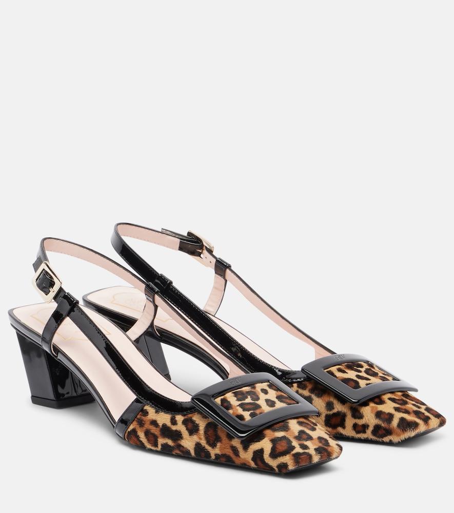 roger vivier belle vivier 45 calf hair slingback pumps