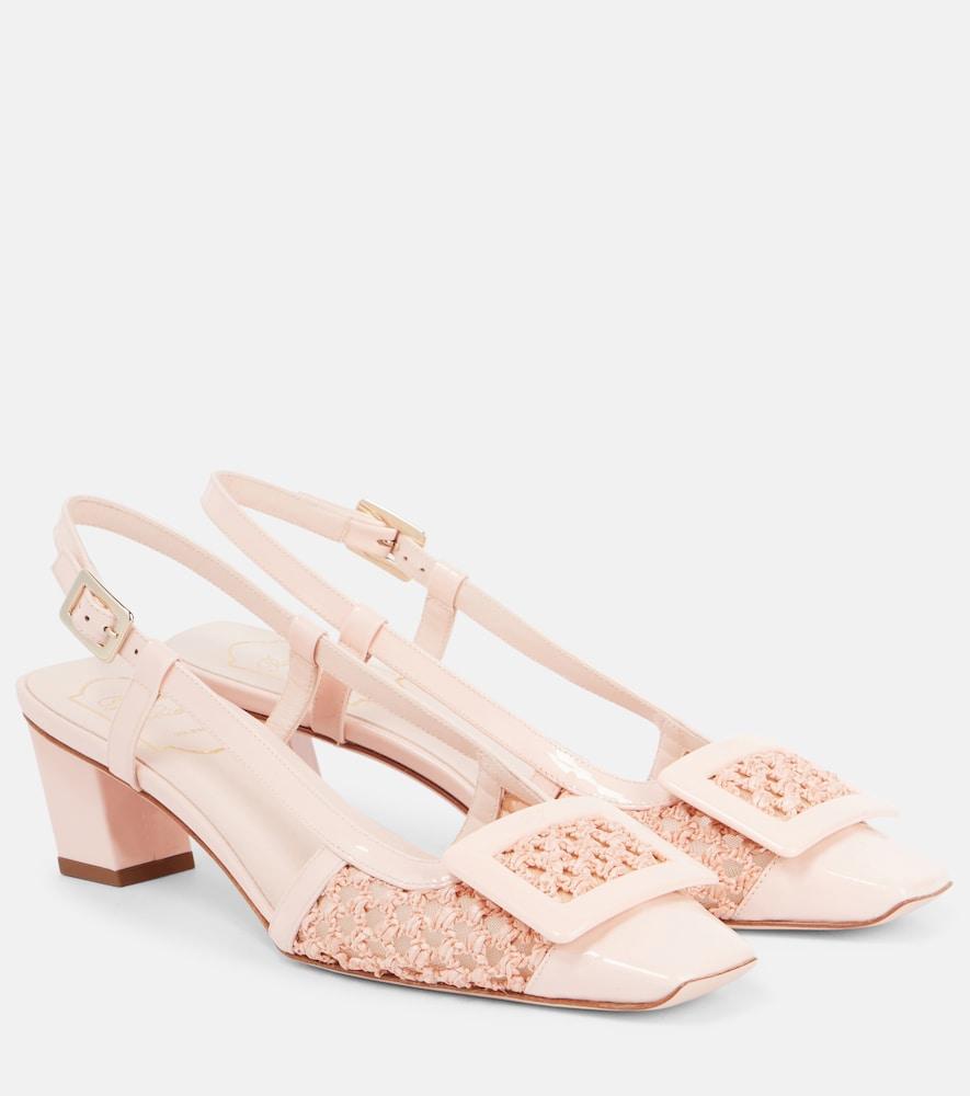 roger vivier belle vivier 45 crochet slingback pumps