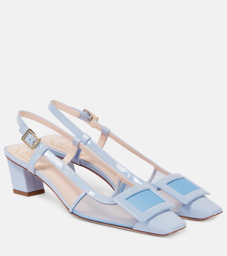 roger vivier belle vivier 45 leather slingback pumps