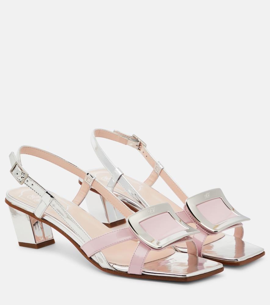roger vivier belle vivier 45 patent leather sandals