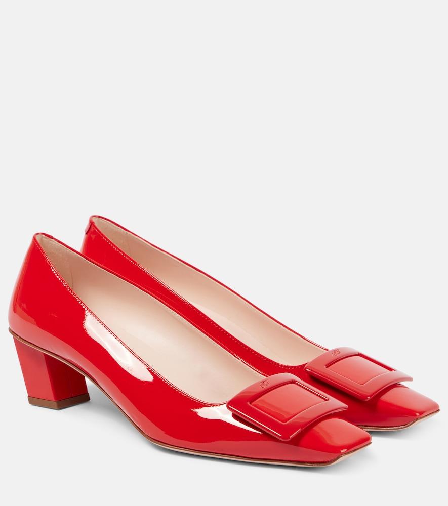 roger vivier belle vivier 45 patent leather slingback pumps