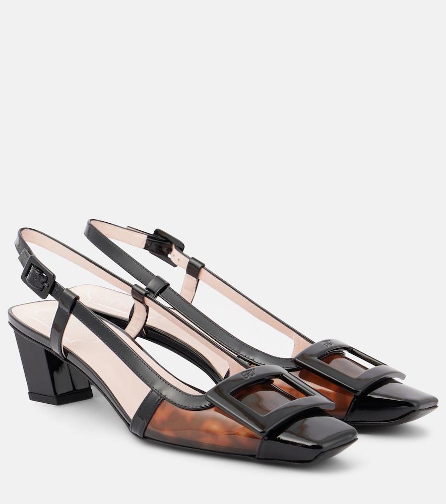 roger vivier belle vivier 45 patent leather slingback pumps