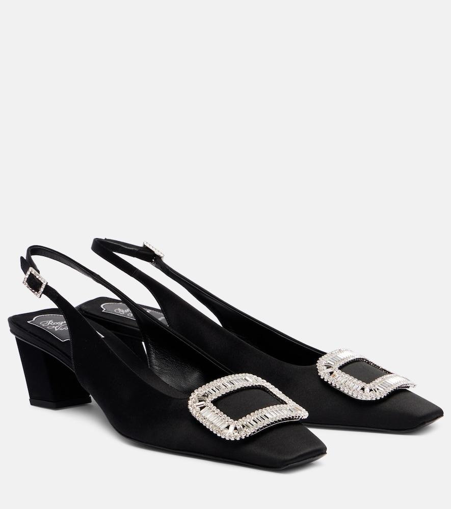 roger vivier belle vivier 45 satin slingback pumps