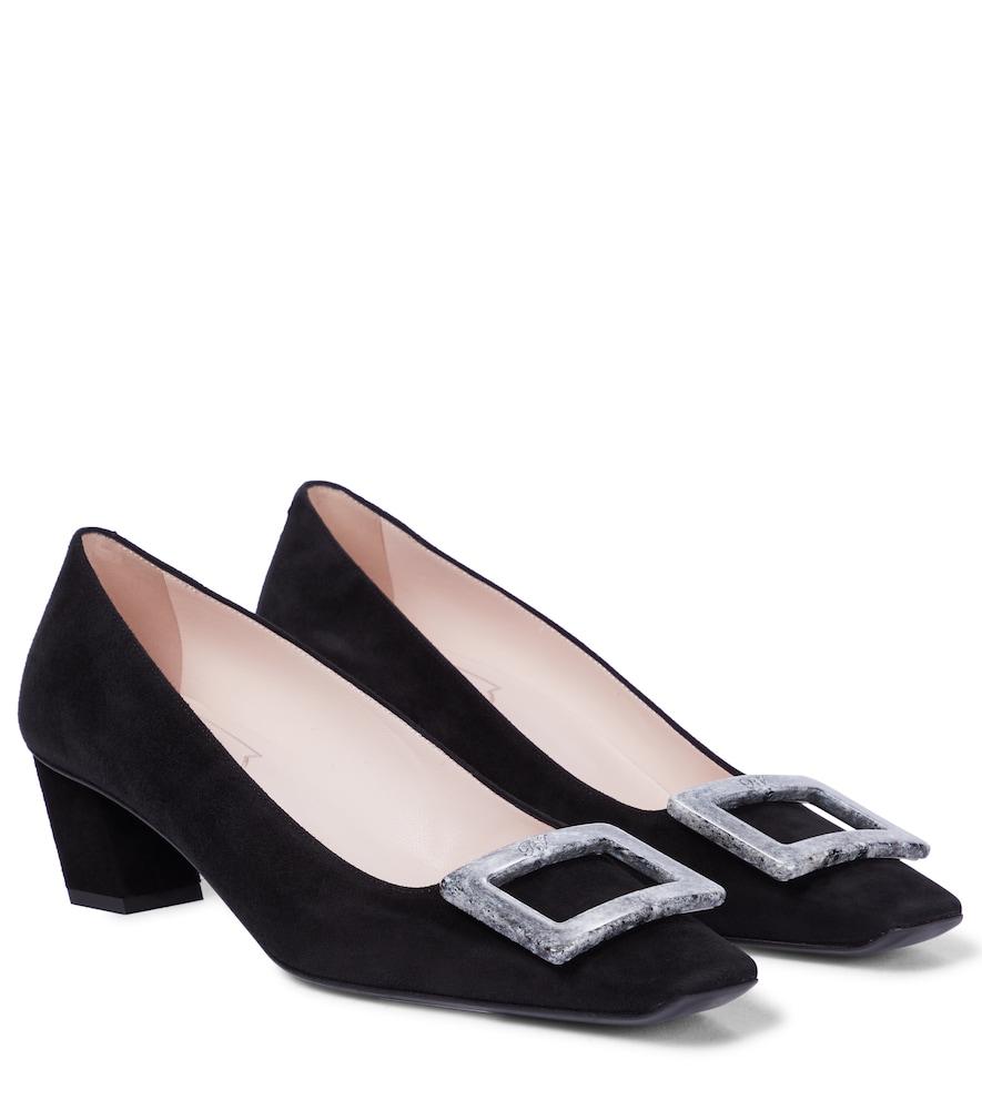 roger vivier belle vivier 45 suede pumps