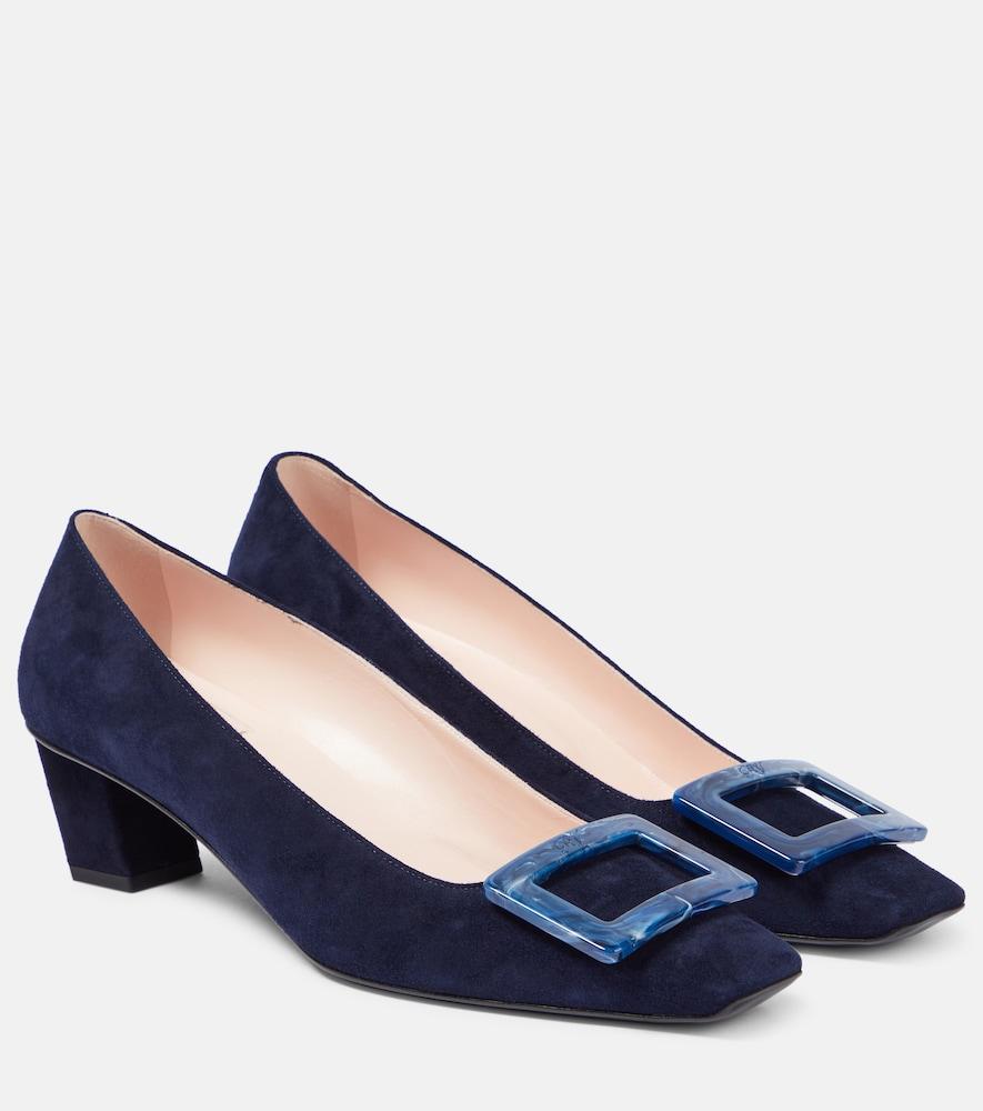 roger vivier belle vivier 45 suede pumps