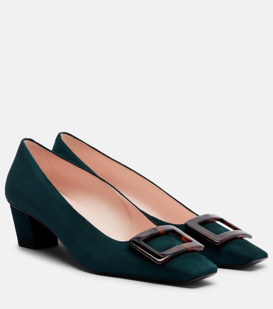 roger vivier belle vivier 45 suede pumps
