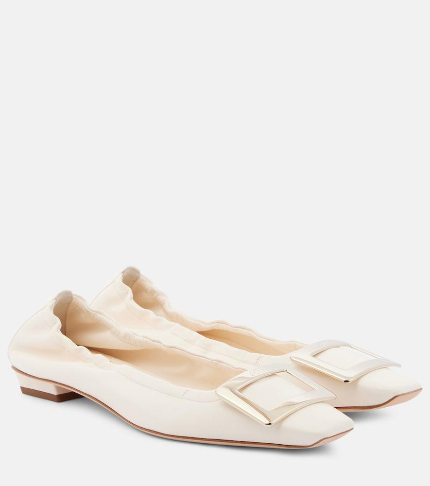 roger vivier belle vivier leather ballet flats