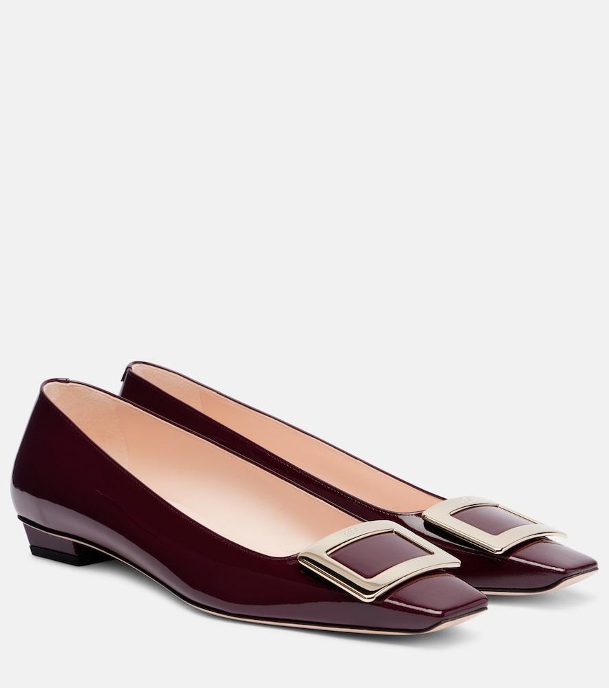 roger vivier belle vivier patent leather ballet flats
