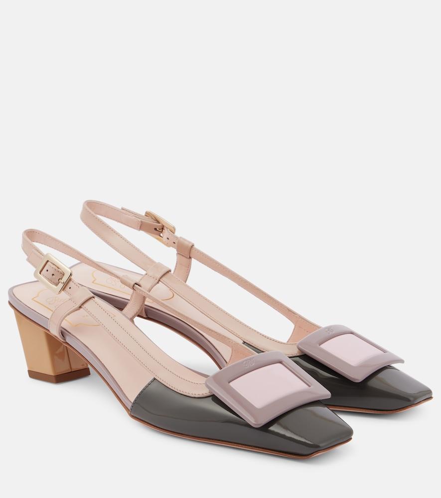 roger vivier belle vivier patent leather slingback pumps