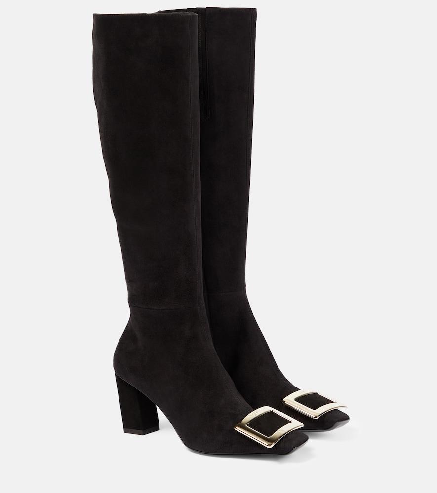 roger vivier belle vivier suede knee