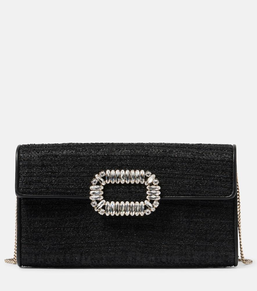 roger vivier bouquet mini tweed clutch