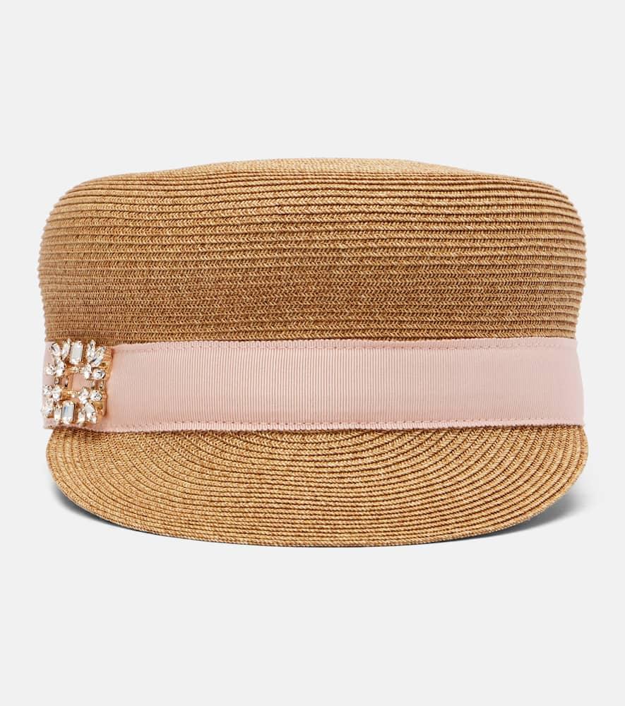roger vivier broche vivier newsboy cap