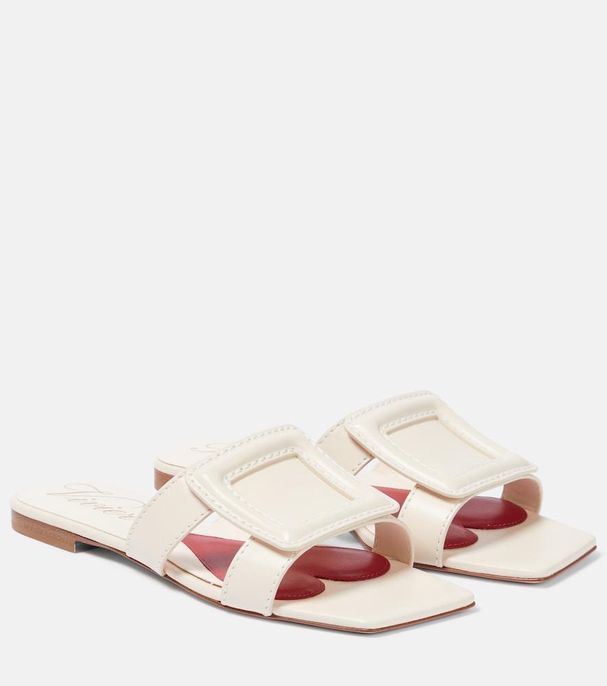 roger vivier buckle leather sandals