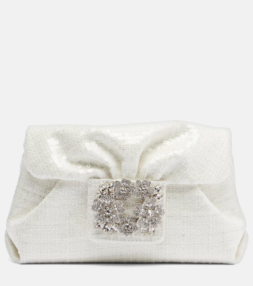 roger vivier efflorescence micro sequined clutch
