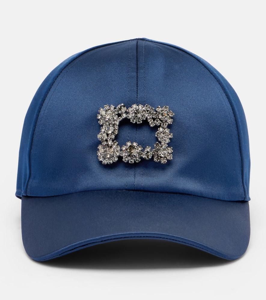 roger vivier efflorescence satin baseball cap