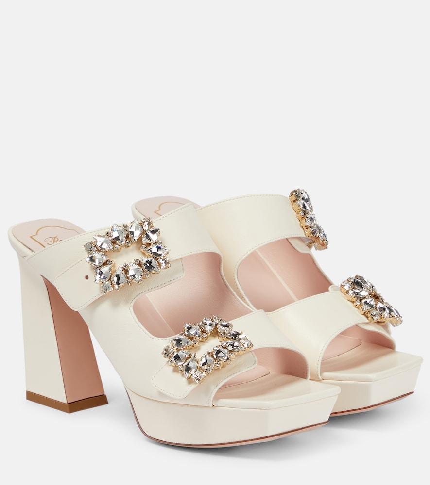 roger vivier embellished leather sandals
