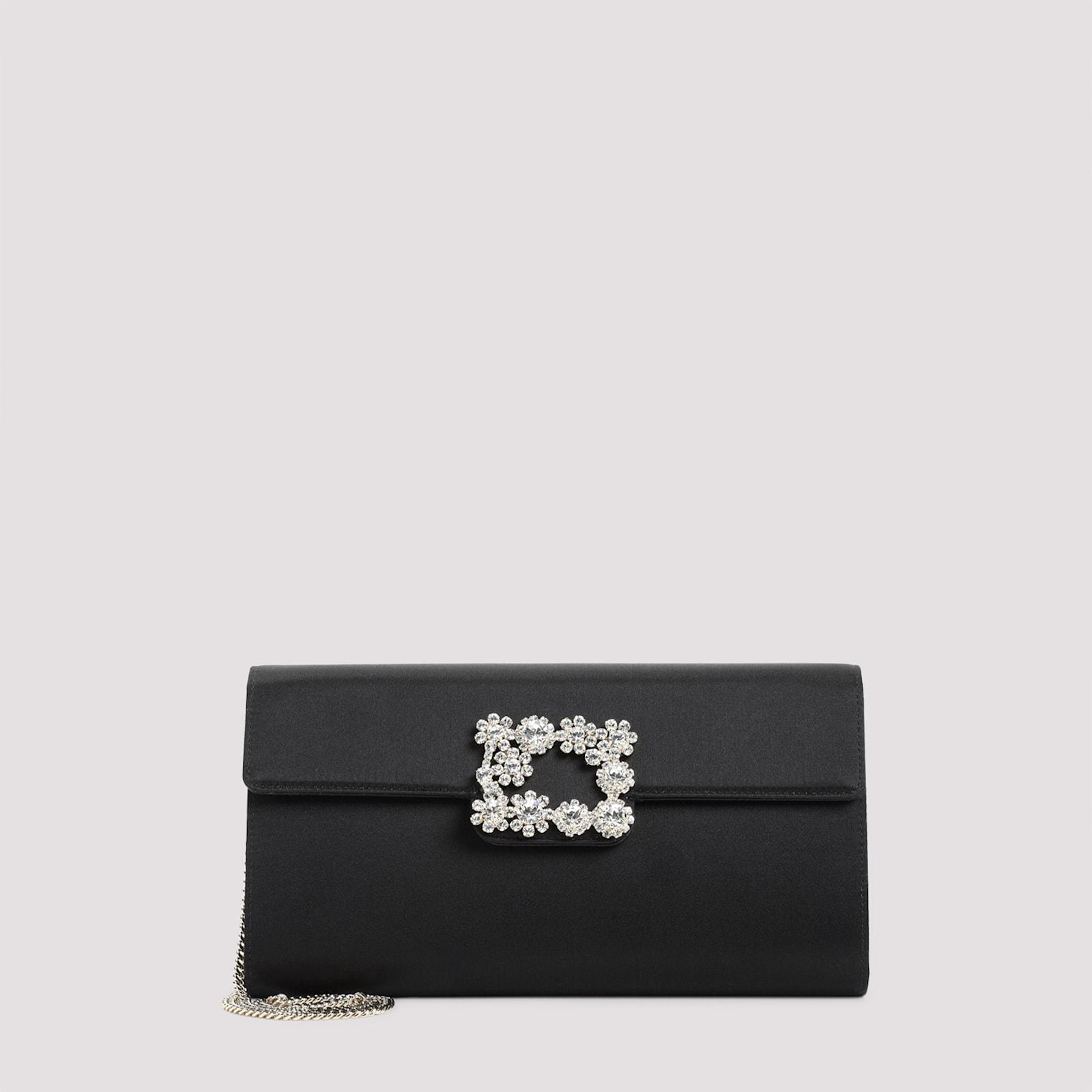 roger vivier envelope flap flower buckle handbag