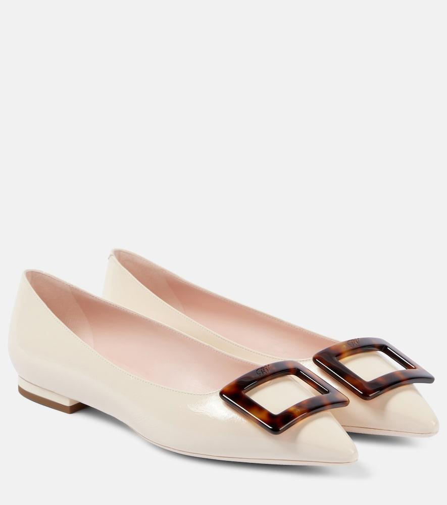roger vivier gommettine ball leather ballet flats