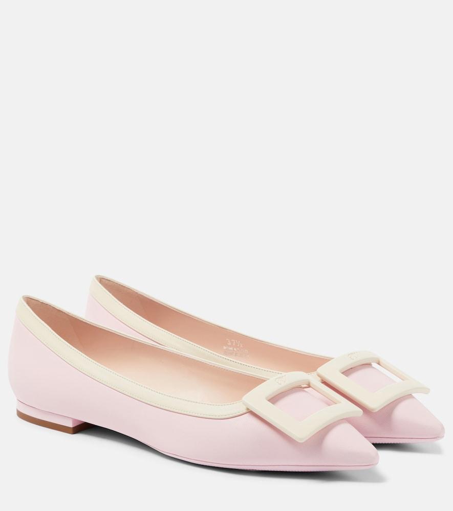 roger vivier gommettine ball patent leather ballet flats