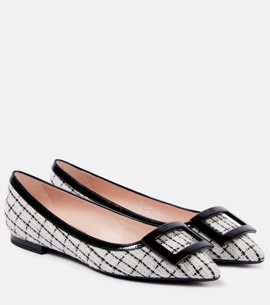 roger vivier gommettine bouclé ballet flats