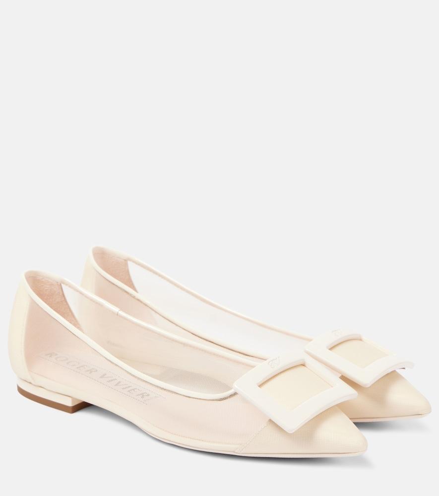 roger vivier gommettine mesh ballet flats