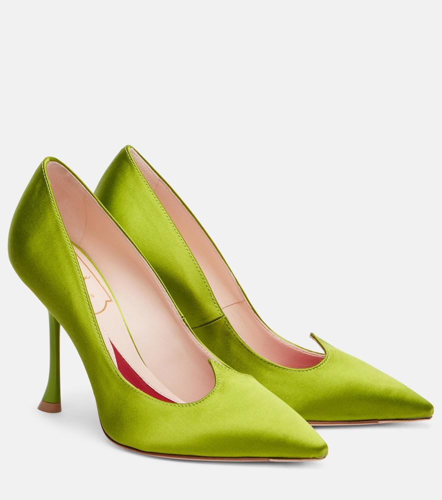 roger vivier i love vivier 100 satin pumps