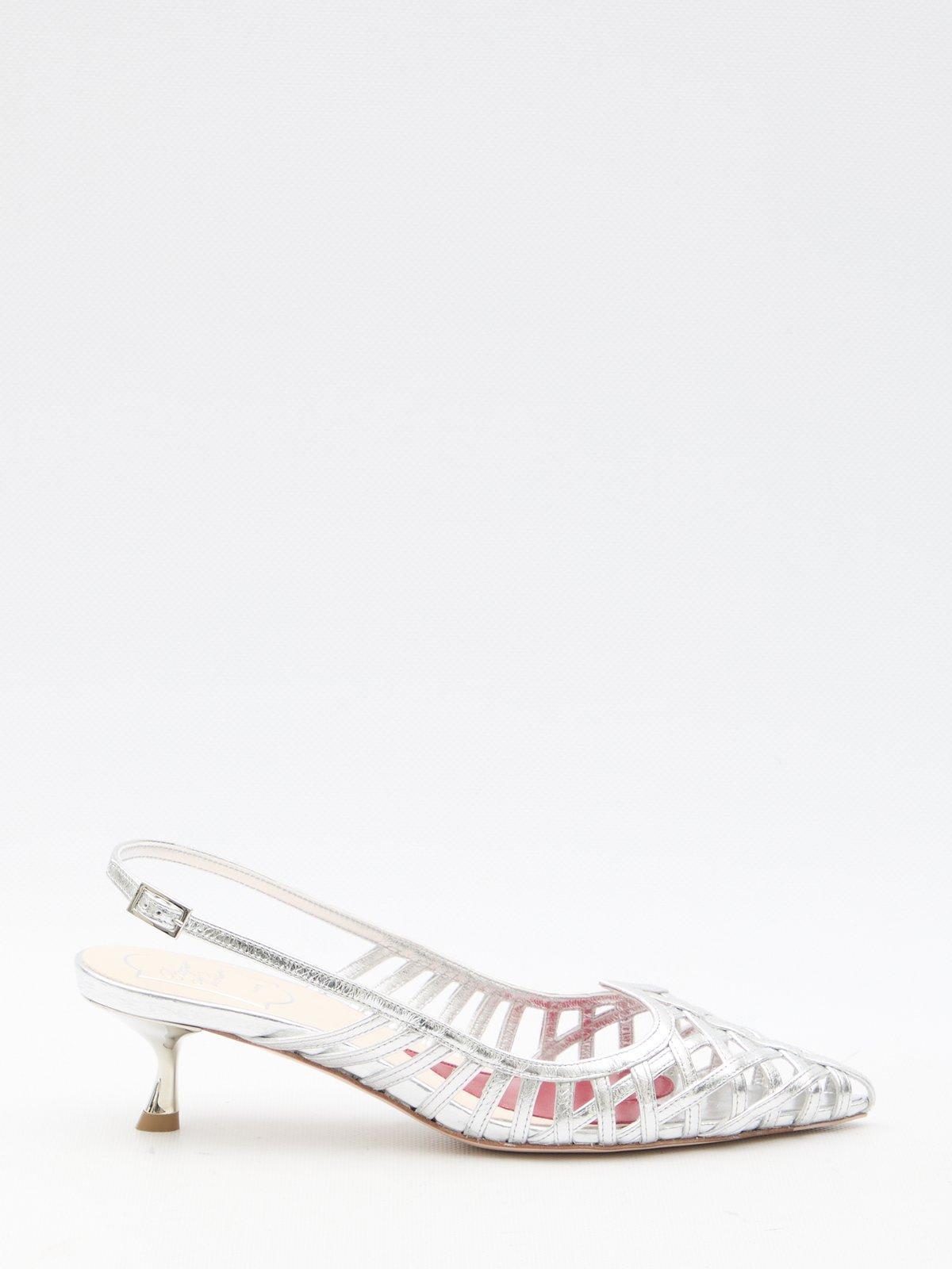 roger vivier i love vivier silver pump