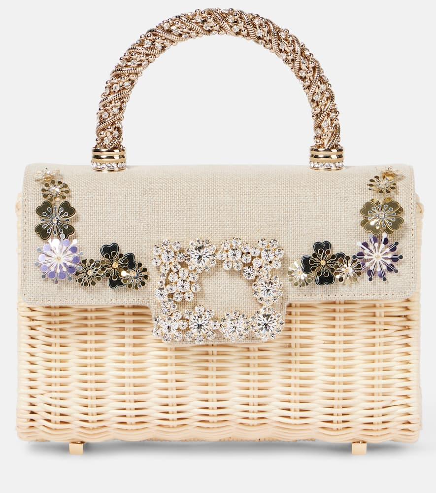 roger vivier jewel efflorescence mini tote bag