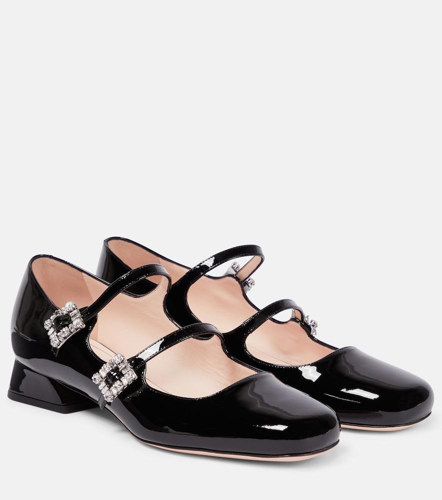 roger vivier mini très vivier patent leather mary jane pumps