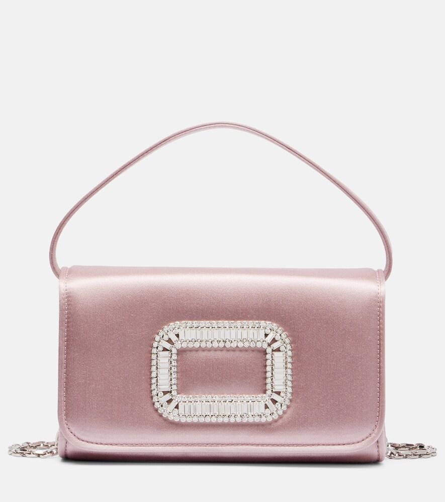 roger vivier pilgrim micro embellished satin vanity bag