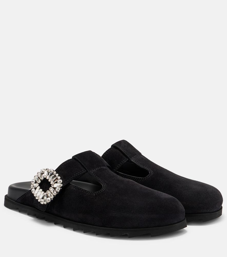 roger vivier slidy viv' suede mules