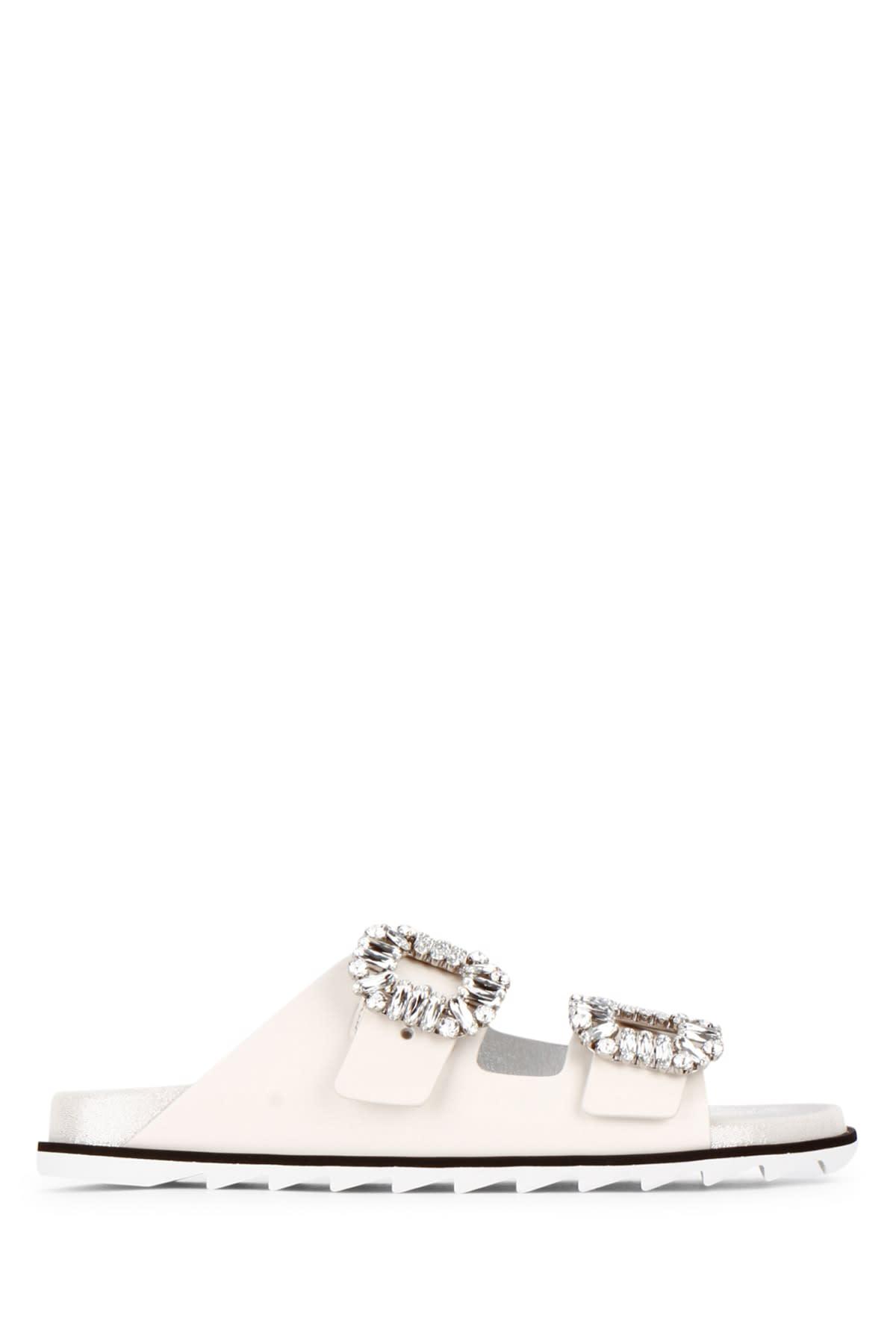 roger vivier slidy viv buckle open toe mules