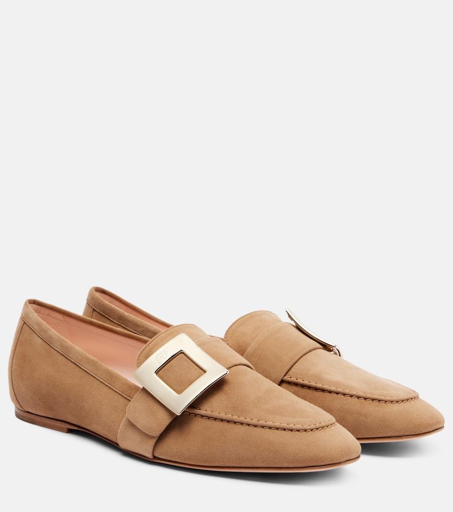 roger vivier suede loafers